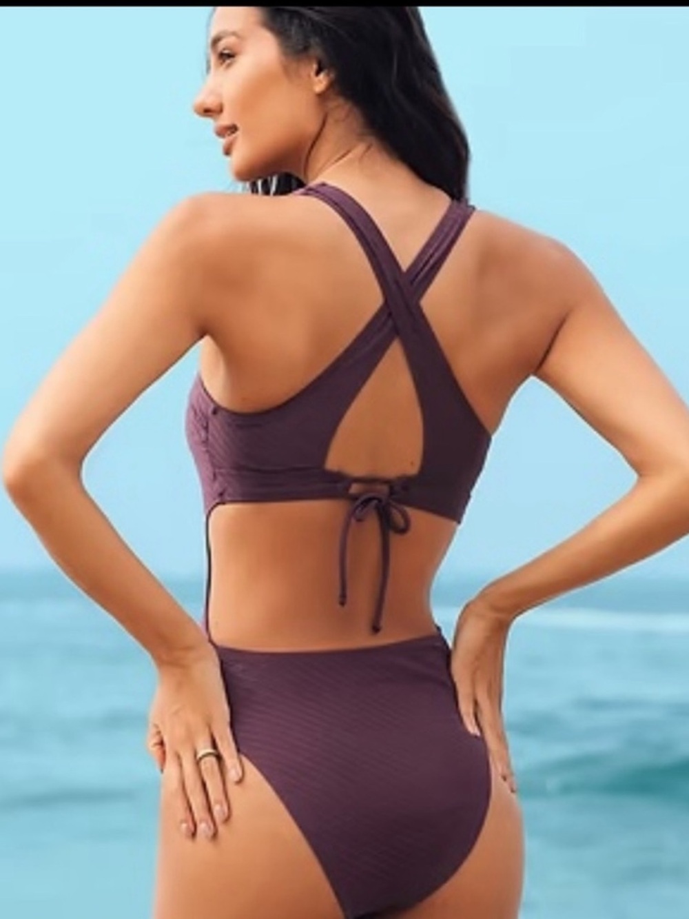 NWT Cupshe Italian Voyage Cut Out Swimsuit